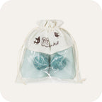 Chaussons bébé à pompons – Bleu cie