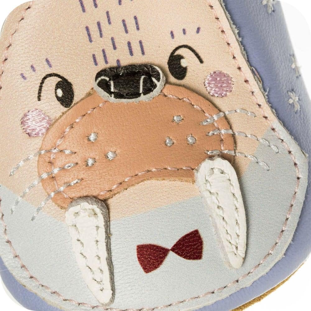 Chaussons bébé en cuir extra souple – Morse