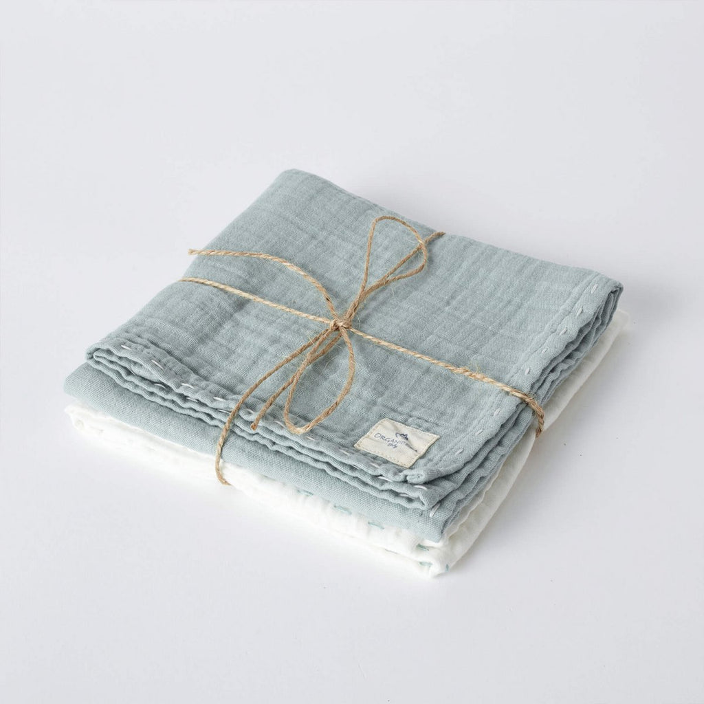 Lot de 2 langes en mousseline bio