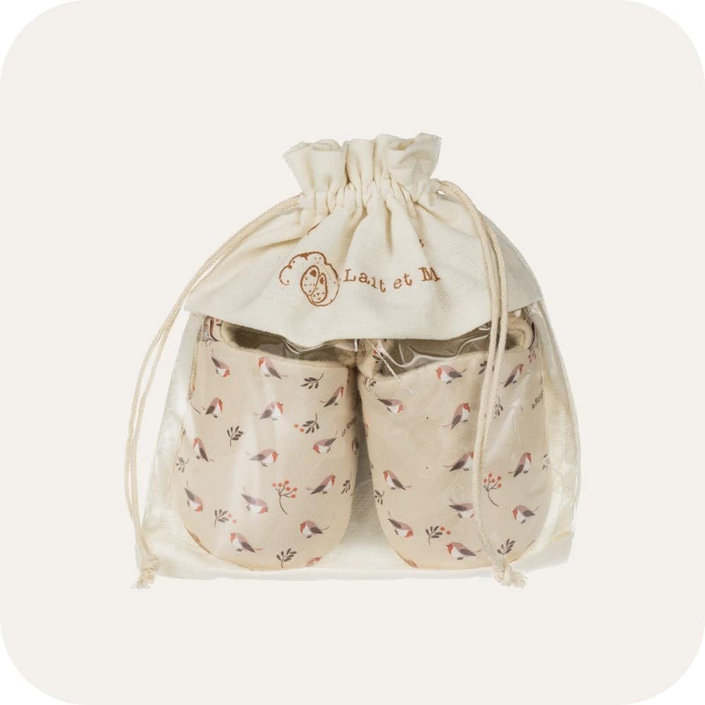 Chaussons bébé en coton – Rouge-Gorge