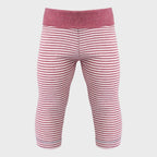 Legging Bébé en Coton Bio – Bordeaux & Rayures Écru