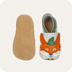 Chaussons bébé en cuir souple – Renard Robin Hood