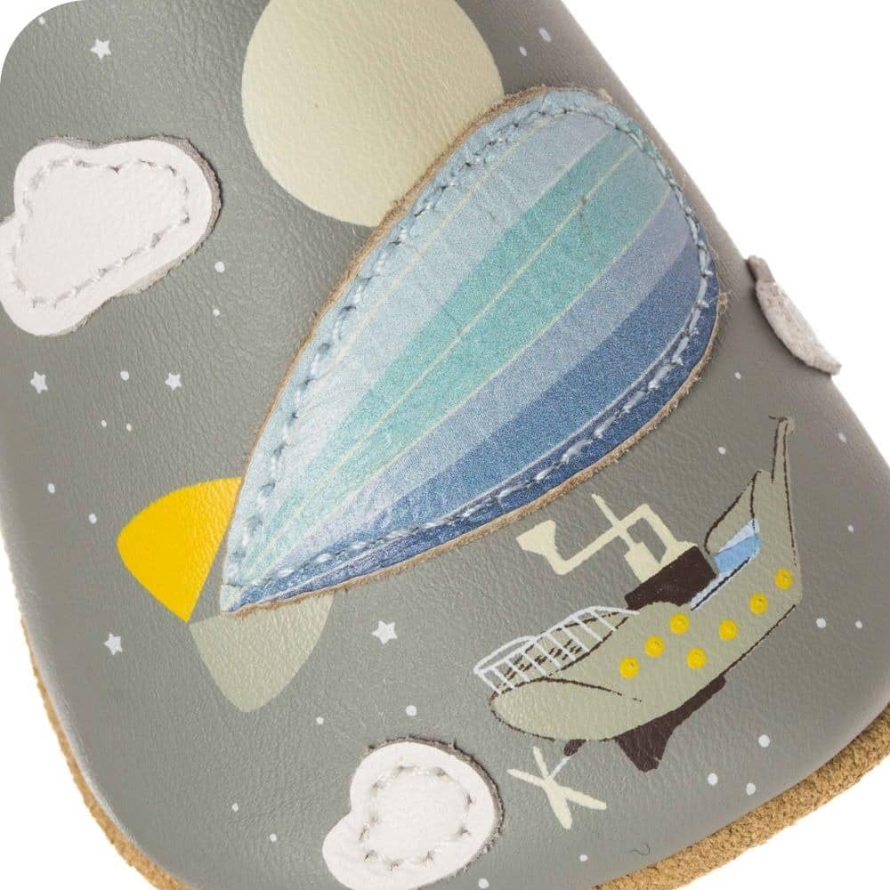 Chaussons bébé en cuir souple – Zeppelin