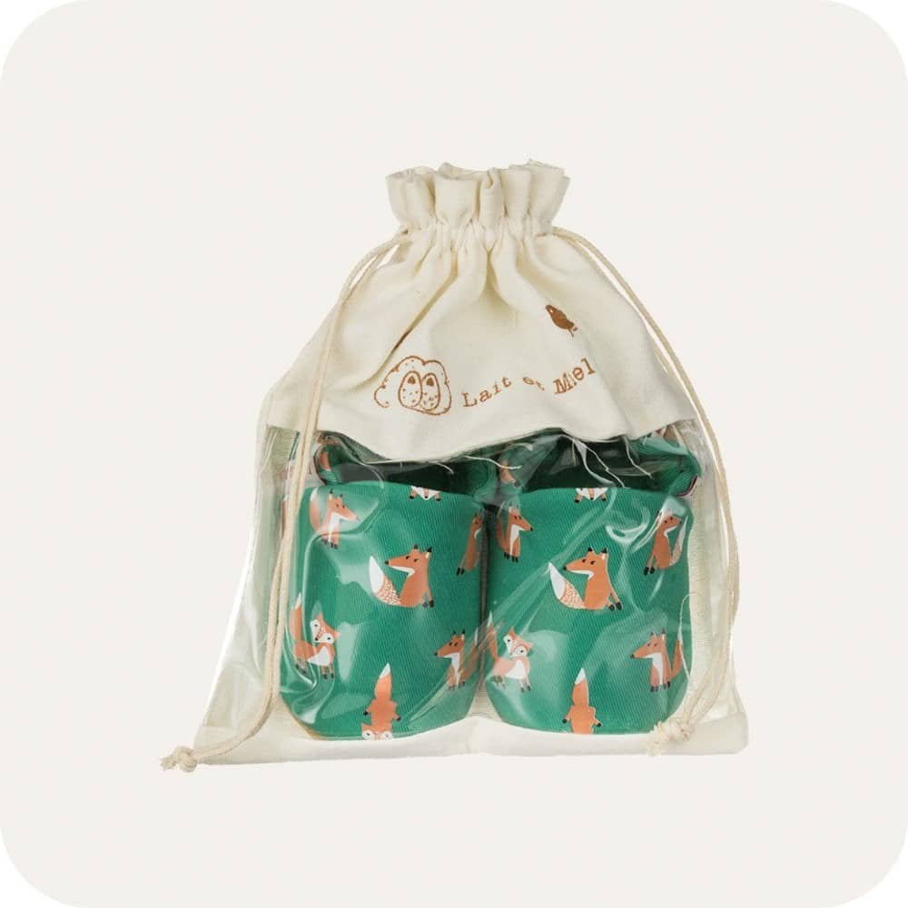 Chaussons bébé en coton – Goupil