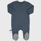Pyjama Une-Pièce en Coton Bio – Indigo Mélange